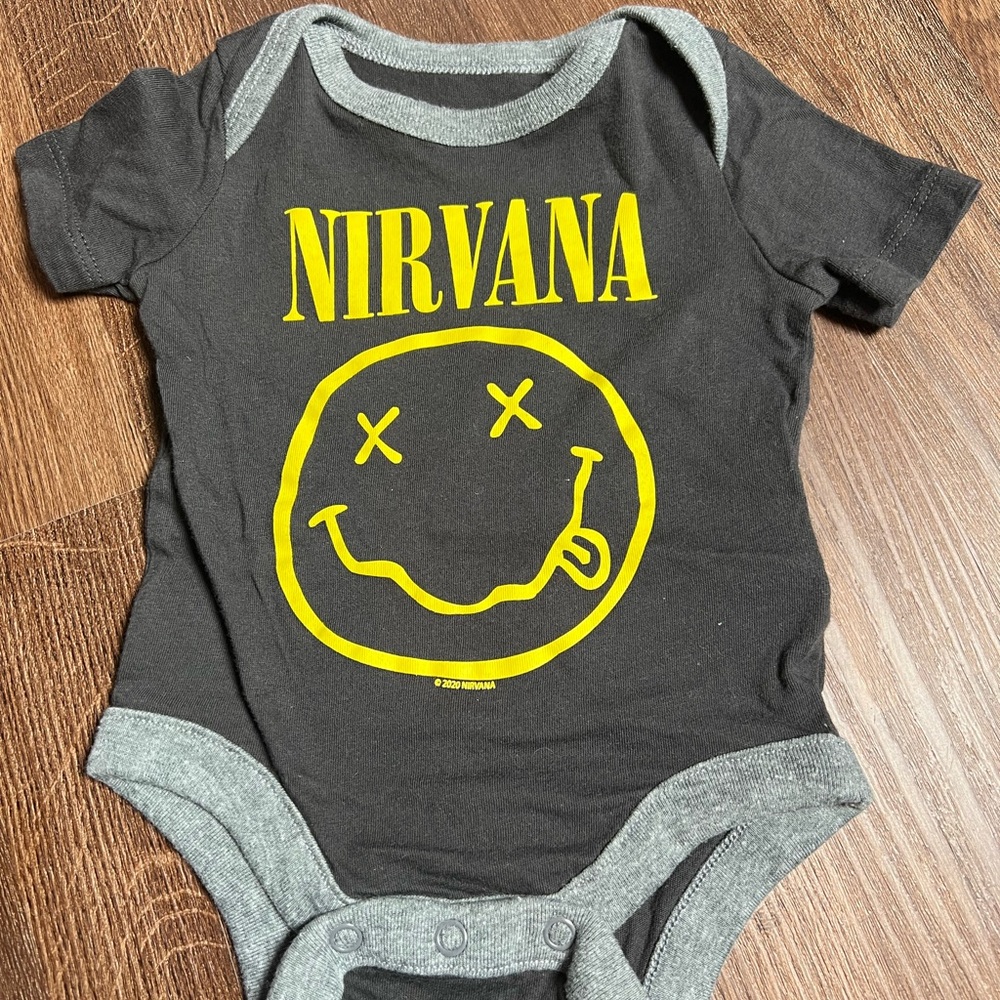 Nirvana Black and Gray Kids One Piece